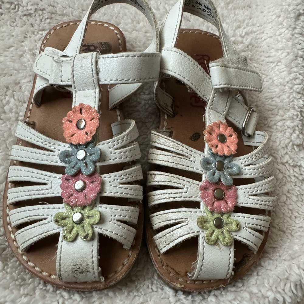 White sandals